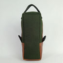 Jaggery Outback and Beyond Vertical Dopp Kit in Olive Green & Brown Salvaged Nubuck
