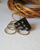 Noupelle  Bug Shiny Black Upcycled Leather Ring