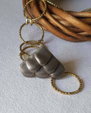 Noupelle  Bug Metallic Grey Upcycled Leather Ring