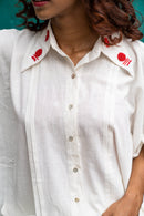 SHVET- KAFTAN JAMDANI Handloom DHOTI SET