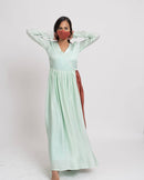 Upcycled Tea Green Angrakha