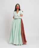 Upcycled Tea Green Angrakha