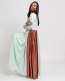 Upcycled Tea Green Angrakha