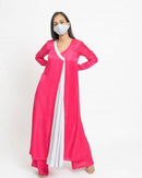 Upcycled Fucshia Grey Set