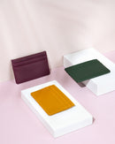 Whitefire Vegan Leather Card Case in Emerald Green