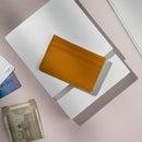Whitefire Vegan Leather Card Case in Amber Yellow