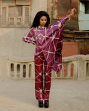 Ahua Draped Shirt with Trousers