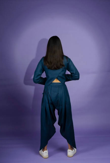 Creare's Travellin’Blues Ethically made Hemp Women's Blazer Females set