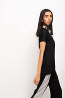 Neora by Nehal Chopra Bemberg Modal Silk Black-Grey Co-ord Set