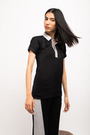 Neora by Nehal Chopra Bemberg Modal Silk Black-Grey Co-ord Set