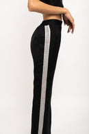 Neora by Nehal Chopra Bemberg Modal Silk Black-Grey Halter Neck Rouching Set