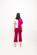 Neora by Nehal Chopra Bemberg Modal Silk Wine-Grey Half & Half Set