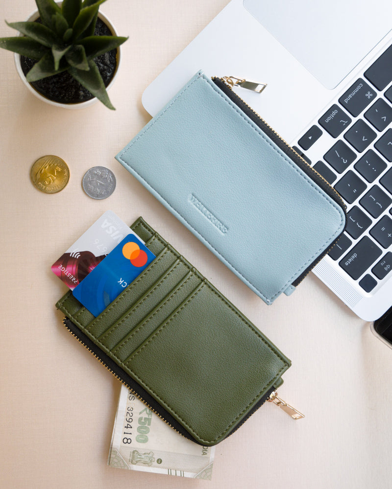 Whitefire Vegan Leather Olivia Card Wallet in Olive