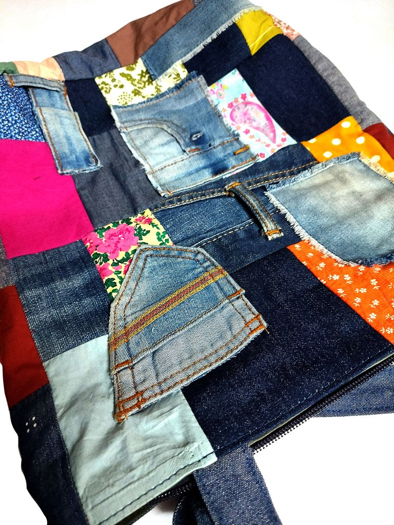 Use Me Works Colorful Grid Tote Bag