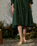 Shibui  Handcrafted Mangrove Dress Khadi - Basil Green