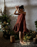 Shibui  Handcrafted Red Wood Khadi Dress