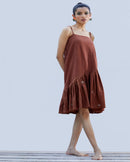 Shibui  Handcrafted Red Wood Khadi Dress