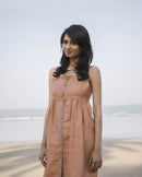 Handcrafted "Tangerine" handloom linen dress