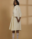 Handcrafted Covered in Daisies Handspun and Handwoven cotton Dress