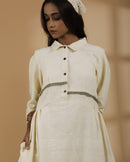 Handcrafted Covered in Daisies Handspun and Handwoven cotton Dress