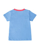 Organic Azure Playtime Tshirt With Half Sleeves