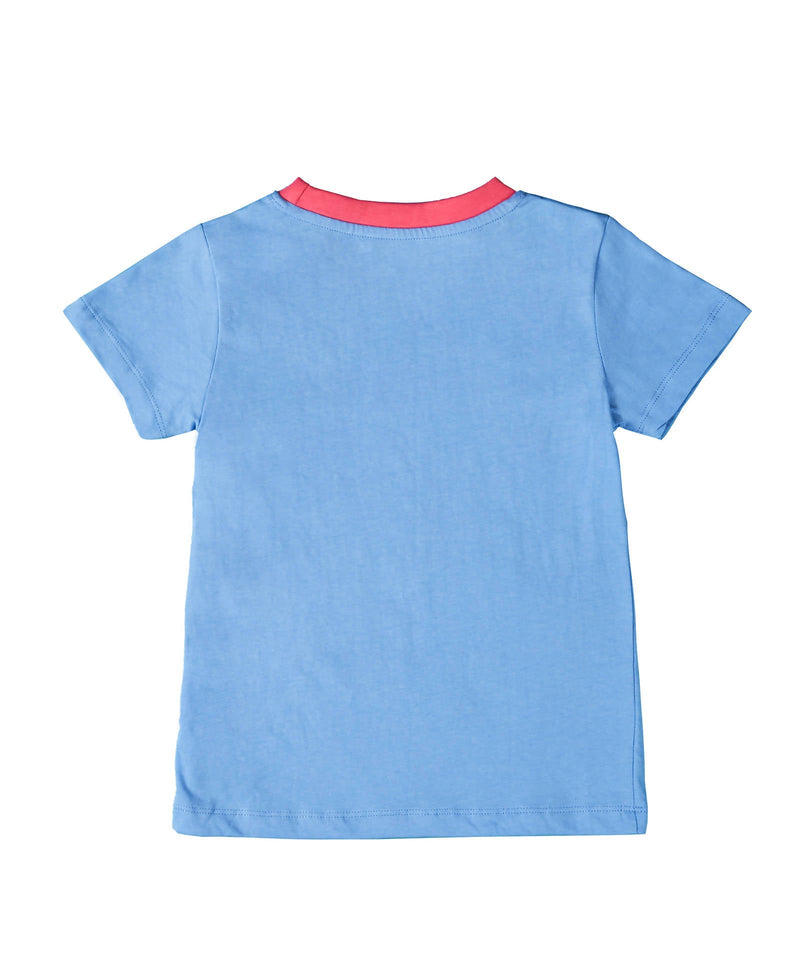 Organic Azure Playtime Tshirt With Half Sleeves