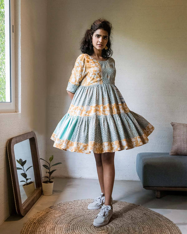 Doodlage  Ceballous Upcycled Printed Dress