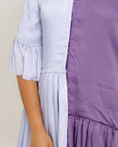 Upcycled Purple-Lilac Half & Half Dress
