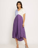 Upcycled Purple-Lilac Midi Dress