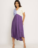 Upcycled Purple-Lilac Midi Dress