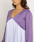 Upcycled Purple-Lilac Maxi Dress