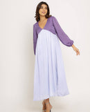 Upcycled Purple-Lilac Maxi Dress