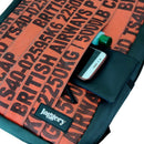 Jaggery Serially Circular Frontpack in Ex-British Cargo Belts and Rescued  Car Seat Belts [15" laptop Bag]