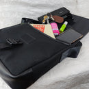 Jaggery Noir Unisex Satchel in Rescued Car Seat Belts [10" bag]