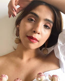 Noupelle  Duin Tan Upcycled Leather Earring