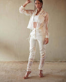 East 14  Penn Narrow Fit Silk Organza Pants