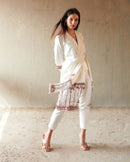 East 14  Assym Silk Organza and Giza Cotton Jacket