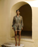 Upcycled Statement Peice Aventurine Drop Shoulder Unisex Shirt