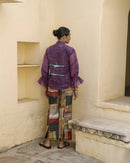 Upcycled Zero Waste Sapphire Frilled Shirt