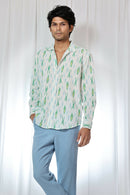 Earth Republic 100% Cotton Ikat Kasha Handloom Shirt