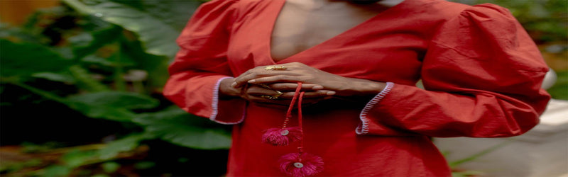 The Jodi Life  Hibiscus Mangalgiri Cotton Wrap Dress