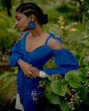 The Jodi Life  Butterfly Pea Mul Cotton Dress