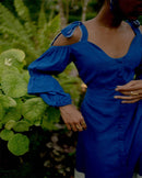 The Jodi Life  Butterfly Pea Mul Cotton Dress