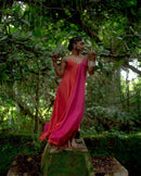 The Jodi Life  Tea Rose Muslin Vegan Silk Maxi Dress