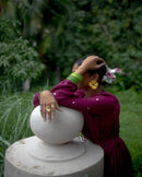 The Jodi Life  Amaranth Peasant Mul Cotton Dress