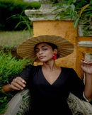 The Jodi Life  Dahlia Noir Mangalgiri Cotton Wrap Dress