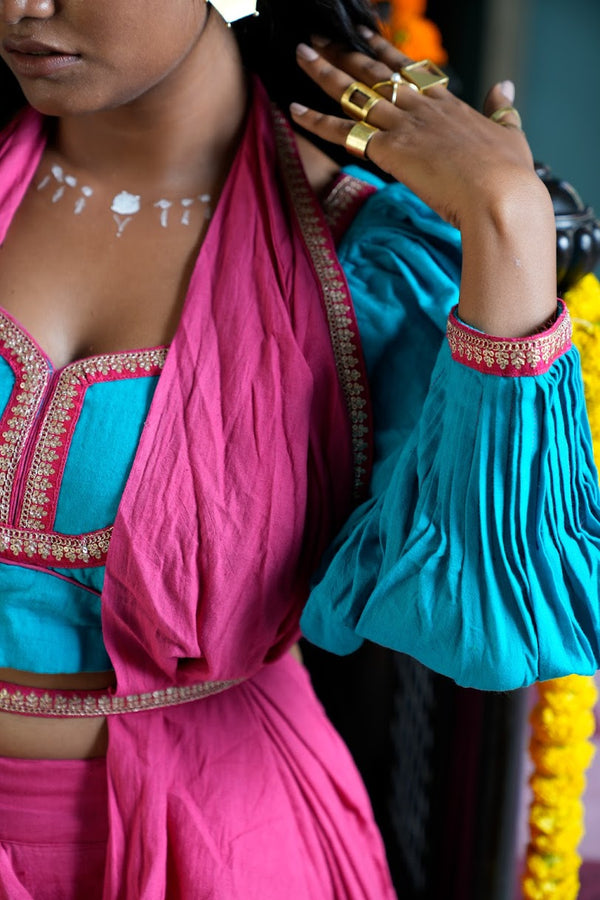 handloom cotton sarees with kalamkari blouse  | Prathaa | Handloom & Sustainable Clothing