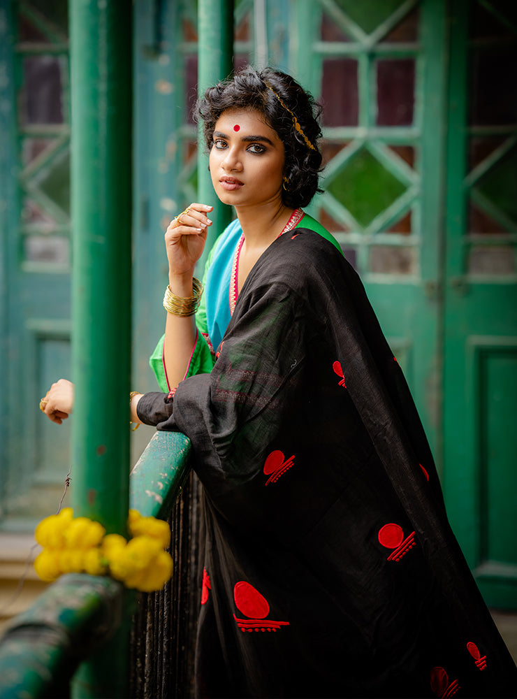 handloom saree with blouse  | Prathaa | Handloom & Sustainable Clothing