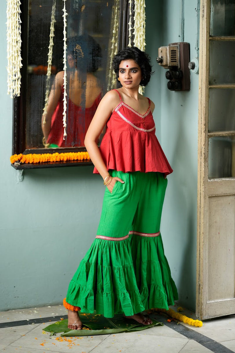 green sharara for wedding  | Prathaa | Handloom Dresses and Clothing