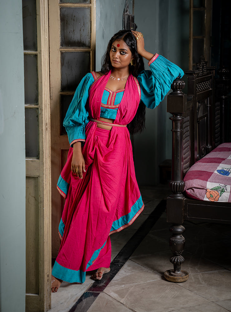 pre draped saree  | Prathaa | Handloom & Sustainable Clothing